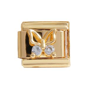 Modular Charm <b>Bracelet</b> Gold Tone <b>Crystal</b> Rhinestone Unisex Jewelry Gift Accessory Chain - Product Image 2
