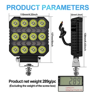 Feux de tracteur LED 4 pouces 30V, feux de brouillard tout-terrain, feux de travail carrés LED pour JEEP, camions, véhicules tout-terrain, équipements, bateaux - Product Image 6