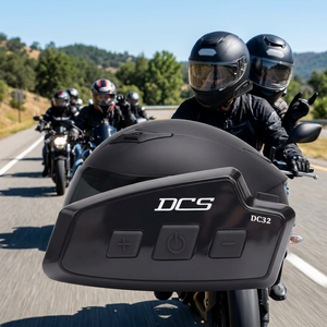 Intercomunicador Inalámbrico para Casco de Motocicleta, Auricular Bluetooth, Módulo de Comunicación para Casco, Accesorio para Motociclistas, Conexión para 32 Motociclistas - Product Image 1