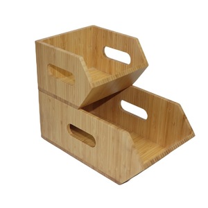 New Chinese style <b>bamboo</b> vegetable <b>basket</b>, kitchen countertop storage box, office desk organizer, storage box, export - Product Image 2