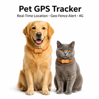 Rastreador GPS Portátil 4G Avanzado para Mascotas, Perros, Gatos y Ganado con Geocerca y Monitoreo de Actividad, Compatible con PC