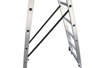 Échelle extensible pliante en aluminium, échelle industrielle d'extérieur, marchepieds à trois plis, multifonctionnelle, capacité de charge de 150 kg