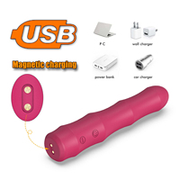 USB-Aufladbarer Silikon Erwachsenen-Sexspielzeug Klitoris-Stimulator für Frauen Bambusförmiger Dildo-Vibrator