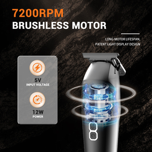 Koofex KF-6802 New ai LED hiển thị 2600mAh 7200 vòng/phút chuyên nghiệp bên ngoài rotor <span class=keywords><strong>Vortex</strong></span> động cơ chuyên nghiệp không dây tóc tông đơ - Product Image 3