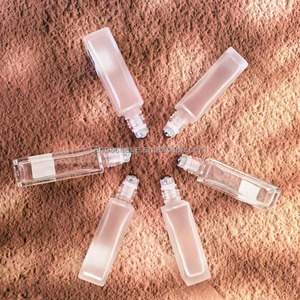 Flacon roll-on en verre dépoli de 9 ml avec <span class=keywords><strong>bille</strong></span> métallique carrée, vide, pour parfum et huiles essentielles, personnalisable avec logo, emballage cosmétique en gros - Product Image 2