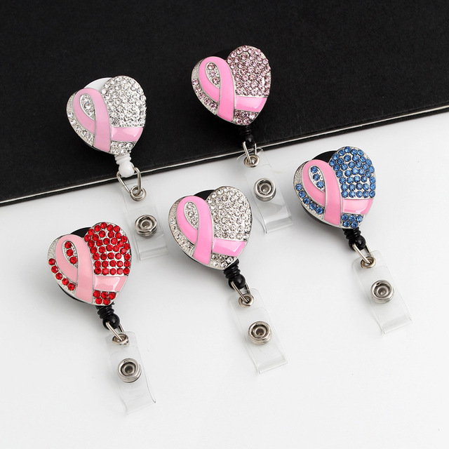 Wholesale Fashion Metal ID Card Badge Holder Reels with Clip Retractable Name Nurse Badge Reels