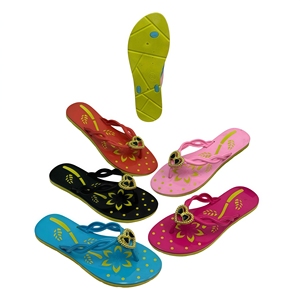 Chanclas abiertas de PVC con estampado de flecha de corazón multicolor con estilo para mujer verano/primavera ecológico cómodo para la playa diaria - Product Image 5