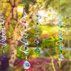 Atrapasol Giratorio 3D con Cola en Espiral de Cristal, Campana de Viento, Bola de Cristal, Decoración de Jardín de Diseño Moderno y Simple, Venta Caliente - Product Image 5
