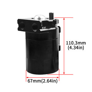 Kit universel de récupération d'huile 300ML en aluminium avec filtre <span class=keywords><strong>à</strong></span> <span class=keywords><strong>air</strong></span> et raccords 10MM 12MM 15MM - Product Image 4