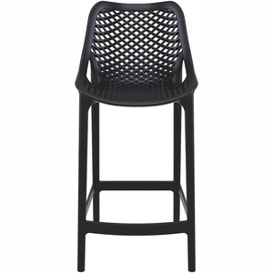 Mobilier de maison Salle à manger pour café <span class=keywords><strong>Chaise</strong></span> de <span class=keywords><strong>bar</strong></span> haute évidée moderne à hauteur de comptoir pour comptoir d'extérieur Tabouret de <span class=keywords><strong>bar</strong></span> en plastique noir - Product Image 4