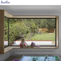 Ventanas de Aluminio Panorámicas de Gran Vista, Resistentes a Huracanes, de Vidrio Grande, Superhouse