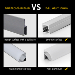 Profilé en aluminium encastré pour bandes LED de <span class=keywords><strong>plafond</strong></span>, profilé pour cloisons sèches en plâtre et gypse - Product Image 6