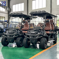 CAMP 4 Tekerlekli Elektrikli Golf Arabası 6 Kişilik Golf Arabası 72V Lityum Pil Sokakta Kullanıma Uygun, ABD'ye Hızlı Kargo ile