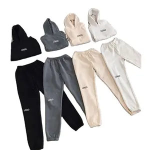 Tuta Unisex Set da 2 pezzi tute da Jogging da donna all'ingrosso sport in pile invernale pantaloni a due pezzi Set tute da uomo