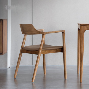 Sillón de Salón de Madera de Nogal de Mediados de <span class=keywords><strong>Siglo</strong></span>, Asiento Individual, Muebles de Restaurante, Silla de Comedor de Ocio - Product Image 1