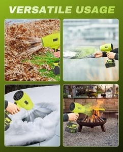 Professioneller Kabelloser Handgehaltener Laubbläser 180000 U/min Einstellbare Geschwindigkeit Staubreiniger 2x4,0Ah Akkus BF173-GREEN Modell 5kg - Product Image 5