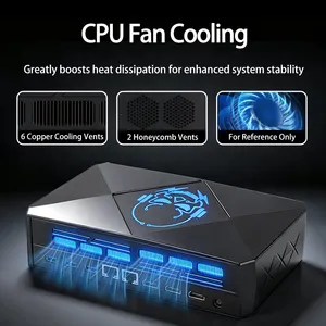 Mini PC de jeu HelorPC, processeur I9 12950HX de 14e génération, 2 LAN, 2 96G DDR5, 7 USB 3, HDMI 2.0 et 1 Type C, WIN 11, ordinateur Linux - Product Image 5