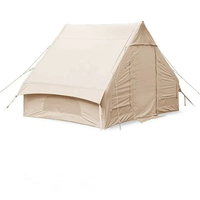 Tente gonflable de camping en plein air, camping sans montage, 8 coton plat, une pièce, un hall, protection contre la pluie et le soleil, automatique