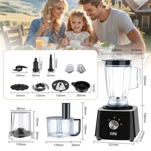 Procesador de Alimentos Multifuncional 10 en 1 Winning Star, para Mezclar, Amasar, Moler Carne, Exprimir Jugos - Product Image 2