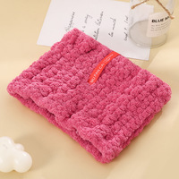 Serre-tête large en peluche à motif floral pour femme - Bandeau pour le lavage du visage et bonnet de séchage des cheveux, accessoire de mode pour cheveux