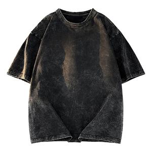 Artisanat vintage en batik, artisanat lavé et vieilli, t-shirts imprimés surdimensionnés en gros, t-shirts à motifs personnalisés, t-shirts avec logo. - Product Image 2