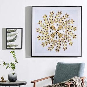 DIY 5D Peinture <span class=keywords><strong>Diamant</strong></span> Mandala Horloge en Forme Spéciale avec Strass Or, Kits de Peinture <span class=keywords><strong>Diamant</strong></span> à Percé Partiel - Product Image 2