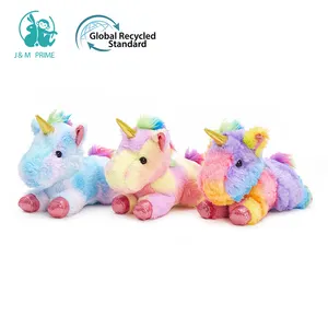 Mainan boneka hewan unicorn kustom boneka hewan mewah