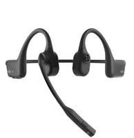 Shokz OpenComm2 UC 2025 Upgrade Headset Konduksi Tulang Loop120 USB-A Bluetooth Nirkabel Ganda Bersertifikasi Zoom