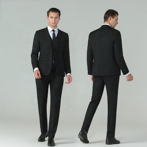 Trajes de tres piezas para <span class=keywords><strong>hombre</strong></span>, chaqueta de fiesta de un solo pecho americana roja, chaleco de esmoquin para novio, camisa Formal, pantalones de vestir, <span class=keywords><strong>traje</strong></span> de negocios - Product Image 3