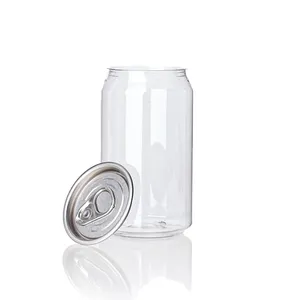 300毫升600毫升创意透明塑料罐一次性易拉罐饮料可乐宠物奶茶汁