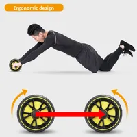 Kit de Ruedas para Abdominales, Rueda de Ejercicio para Entrenamiento de Fuerza Abdominal