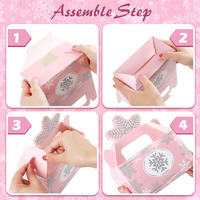 Boîtes en papier pliables personnalisées en forme de flocon de neige pour les fêtes, les cadeaux de mariage, les bonbons, les craquelins, les aliments