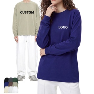 Camiseta de Manga Larga Personalizada con Logotipo al por Mayor, 100% Algodón, 280 g/m², Premium, Lisa, Estilo Urbano, Talla Grande - Product Image 1