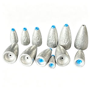 Plombs de pêche en plomb avec noyau en ligne souple, lestes encastrés pour la pêche au bar - Product Image 2