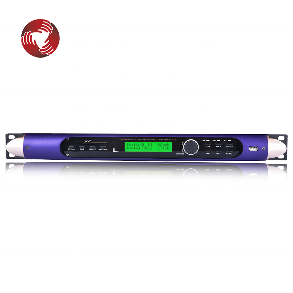 Digital Echo Reverb Sound Effect X8 Audio Processor DSP for KTV