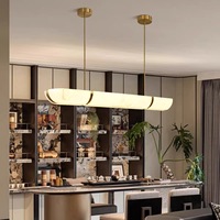 Luminaire suspendu moderne en fer inspiré du marbre, réglable en hauteur, à intensité variable, pour restaurants et bars, éclairage de luxe