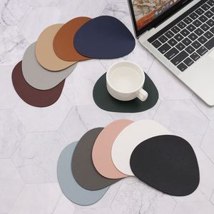 Sous-verre créatif en cuir PU, style concis, imperméable, antidérapant, cadeau idéal pour un ami – Vente chaude - Product Image 3