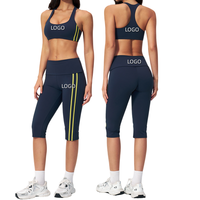 Ensemble de yoga personnalisé avec logo, 6 pièces, pour sports de plein air, ajustement slim, dos élégant et absorption des chocs