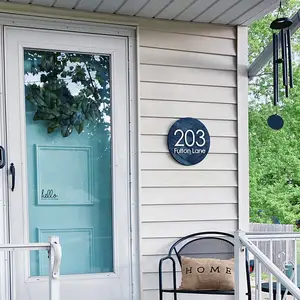 Metal House Address Sign - Vertical Home Address - Custom House Numbers - Personalized Address Panel