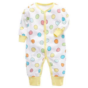 Conjunto de peleles de punto de algodón con estampado de manga larga para bebés recién nacidos, para niñas y niños, ideal para invierno. - Product Image 5