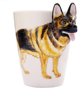 Tasse de petit-déjeuner peinte à la main en céramique 3D Canine Coffee Novelty Milk Cute Famous Dog - Product Image 3