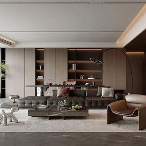 Customizable Modern Minimalist <b>Wooden</b> Living Room <b>Cabinet</b> for Background Wall or <b>Storage</b> Solution - Product Image 5