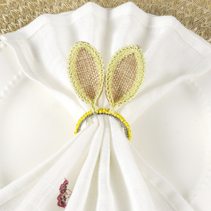 Lễ Tạ ơn tai thỏ vòng khăn ăn sáng tạo tay dệt tiệc phục sinh mô khóa - Product Image 4