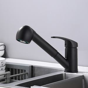 Robinet de cuisine en alliage de zinc et cuivre, extractible, chaud/froid, télescopique, en céramique, monocommande, pour évier de lavage de légumes, douche extérieure - Product Image 4