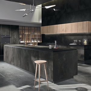 Professional Modular Kitchen <b>Cupboard</b> Island Unit Set Modern Solid Wood Cabinets for Villa Apartments Stainless MDF Home Kitchen - Product Image 1