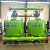 Filtre à sable et gravier motorisé à rétrolavage entièrement automatique pour l'irrigation agricole économe en eau, facile à utiliser pour l'eau de puits et de rivière