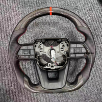 Volant en fibre de carbone véritable forgée pour Toyota Land Cruiser LC300 LC200 Hilux Vigo Fortuner Camry Corolla Hiace Mk5 Gt86