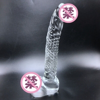 Kristallklares Glas Analdildo Anapplug G-Punkt Stimulation Weibliche Masturbation Sexspielzeug für Erwachsene Mann Frau Lesbe