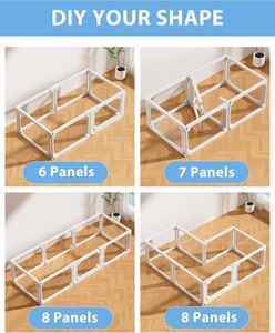 Valla Moderna para Perros de Interior, Segura, Portátil, Impermeable, de Plástico con Vista Parcial, Valla Plegable de Acrílico para Mascotas - Product Image 2