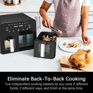 10L Multifunctional Air Fryer Dual Zones Air Fryers <strong>Oven</strong> with Visual Windows - Product Image 5
